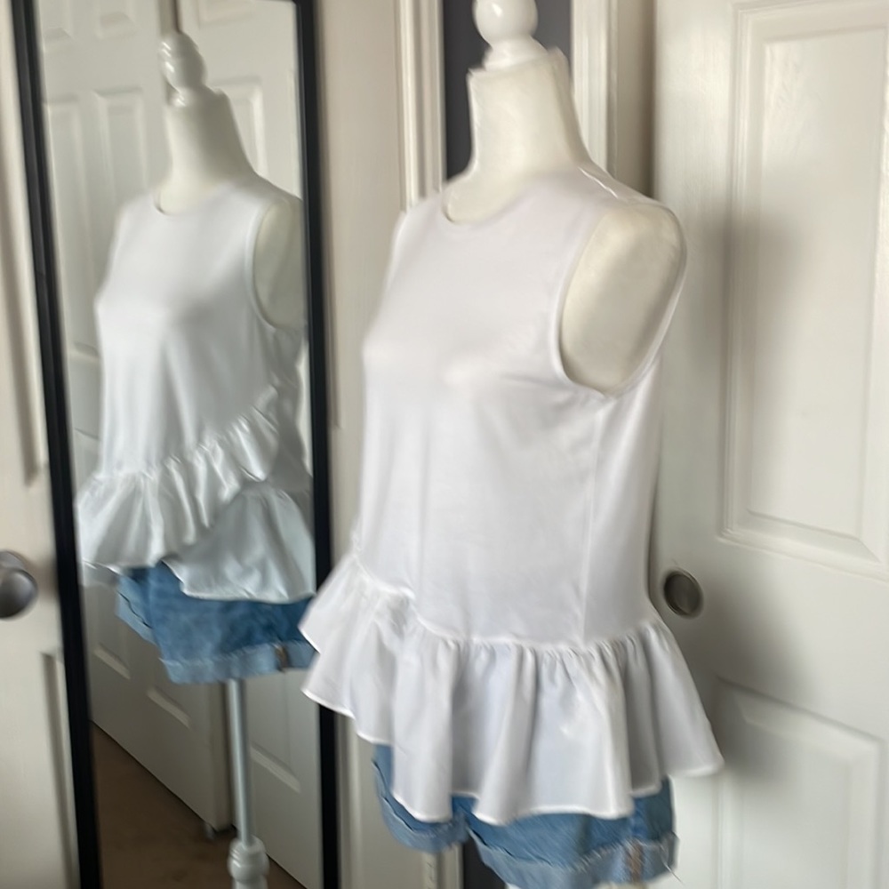 Banana Republic peplum white top - Picture 4 of 7